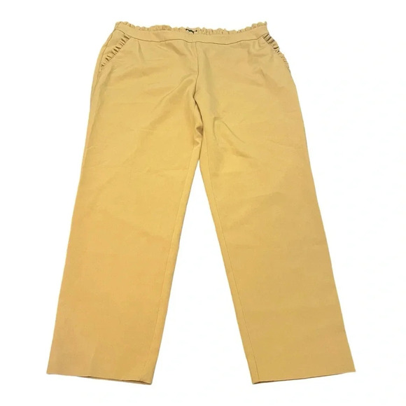 Flirtatious Marigold Yellow Ruffled Office Pants XL - Picture 1 of 5